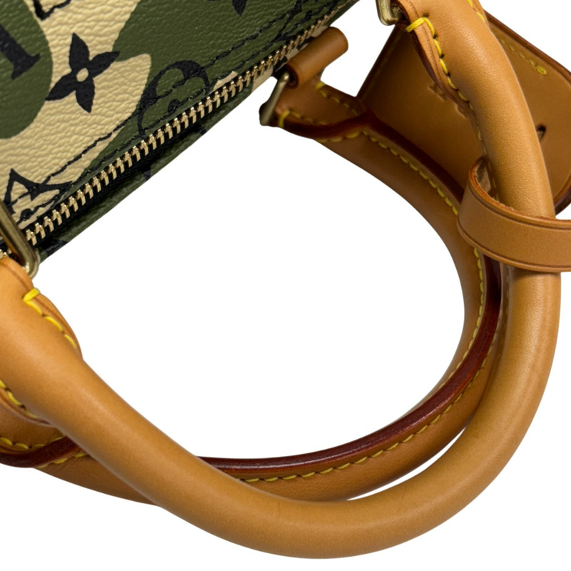 迷彩綠色 村上隆聯名系列 Speedy 35 波士頓包【LOUIS VUITTON LV 路易威登】 M95773-10