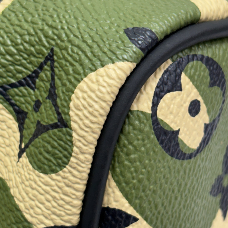 迷彩綠色 村上隆聯名系列 Speedy 35 波士頓包【LOUIS VUITTON LV 路易威登】 M95773-13