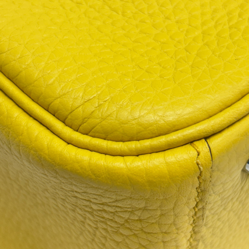 陽光金 Taurillon 牛皮 Mini Lindy 20 肩背包 B刻 銀扣【HERMES 愛馬仕】-11