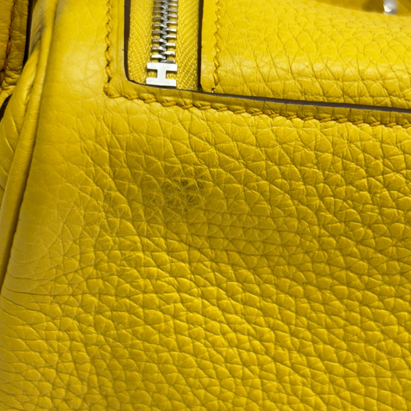 陽光金 Taurillon 牛皮 Mini Lindy 20 肩背包 B刻 銀扣【HERMES 愛馬仕】-12