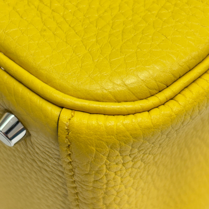 陽光金 Taurillon 牛皮 Mini Lindy 20 肩背包 B刻 銀扣【HERMES 愛馬仕】-15