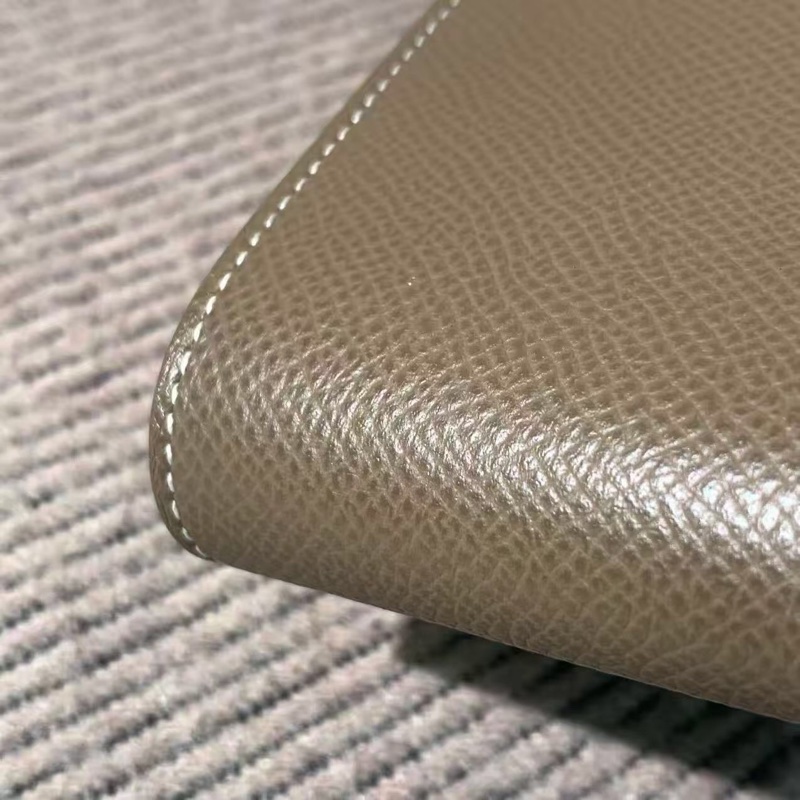 Hermes愛馬仕Kelly錢包大象灰epsom皮金扣z刻-6