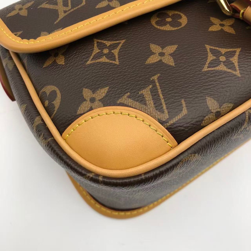 路易威登 99新Lv 法棍老花單肩包芯片款-12