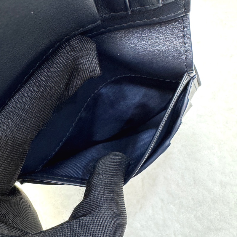 迪奧24單寧短夾DIOR牛仔藍緹花布30 Montaigne Dahlia Wallet對開短夾S2197UDCE-8