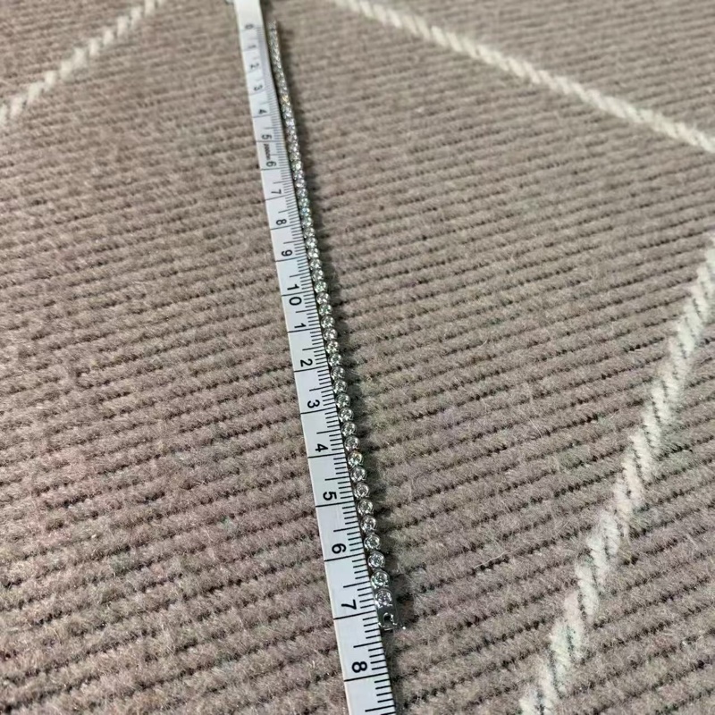 Cartier卡地亞網球白金鑽石手鍊，尺碼17cm，2017購入-4