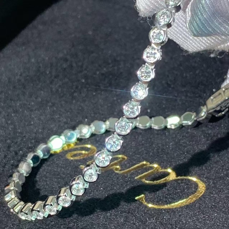 Cartier卡地亞網球白金鑽石手鍊，尺碼17cm，2017購入-5