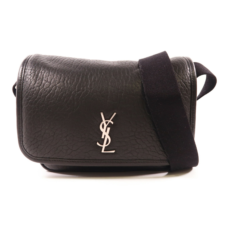 SAINT LAURENT 【激減優惠】羊皮皮革Niki Messenger Bag銀扣肩背袋-0
