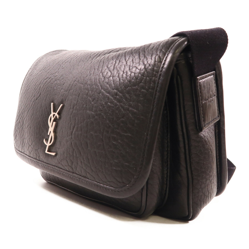 SAINT LAURENT 【激減優惠】羊皮皮革Niki Messenger Bag銀扣肩背袋-2