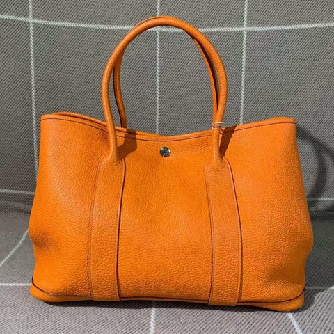 二手Hermes愛馬仕garden party36經典橙色，p刻