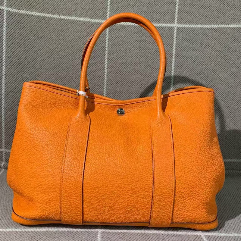 二手Hermes愛馬仕garden party36經典橙色，p刻-1