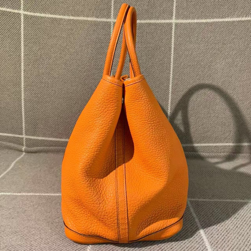 二手Hermes愛馬仕garden party36經典橙色，p刻-2