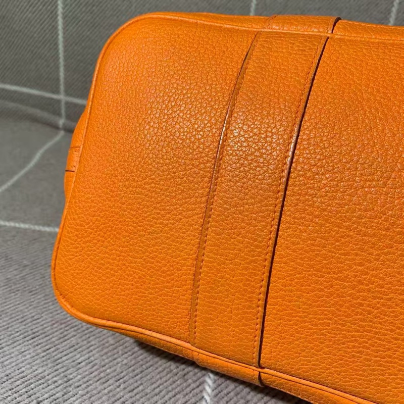 二手Hermes愛馬仕garden party36經典橙色，p刻-7