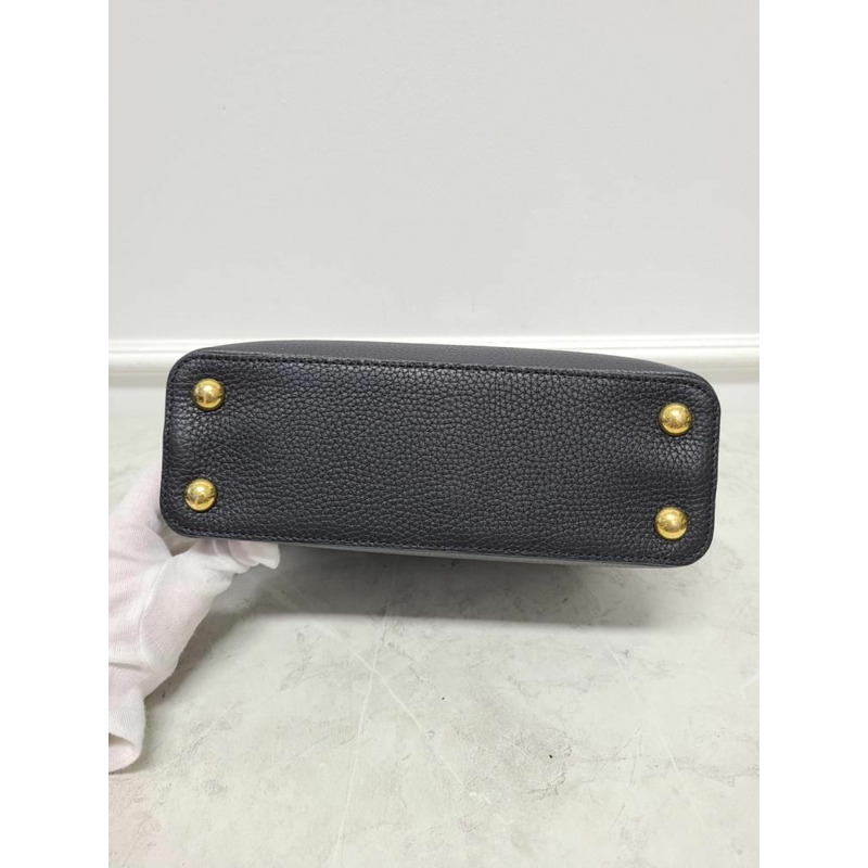 【包稅】LOUIS VUITTON 黑色豹紋Monogram LV Capucines BB肩背包-6