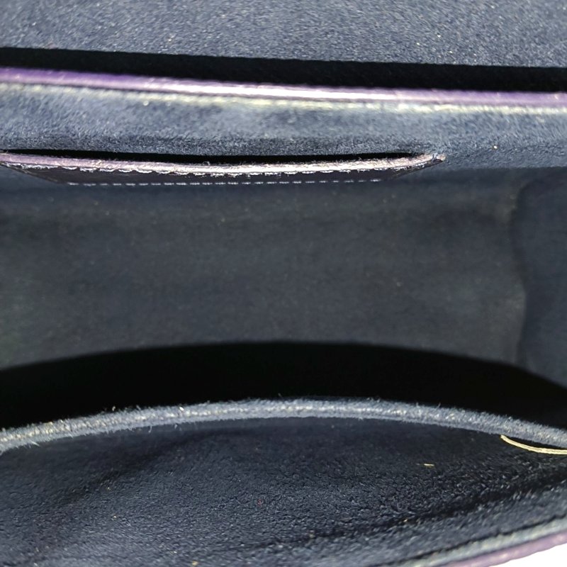 LOUIS VUITTON TWIST中號深藍色EPI牛皮水波紋斜挎包單肩包銀色五金可拆卸肩帶-6