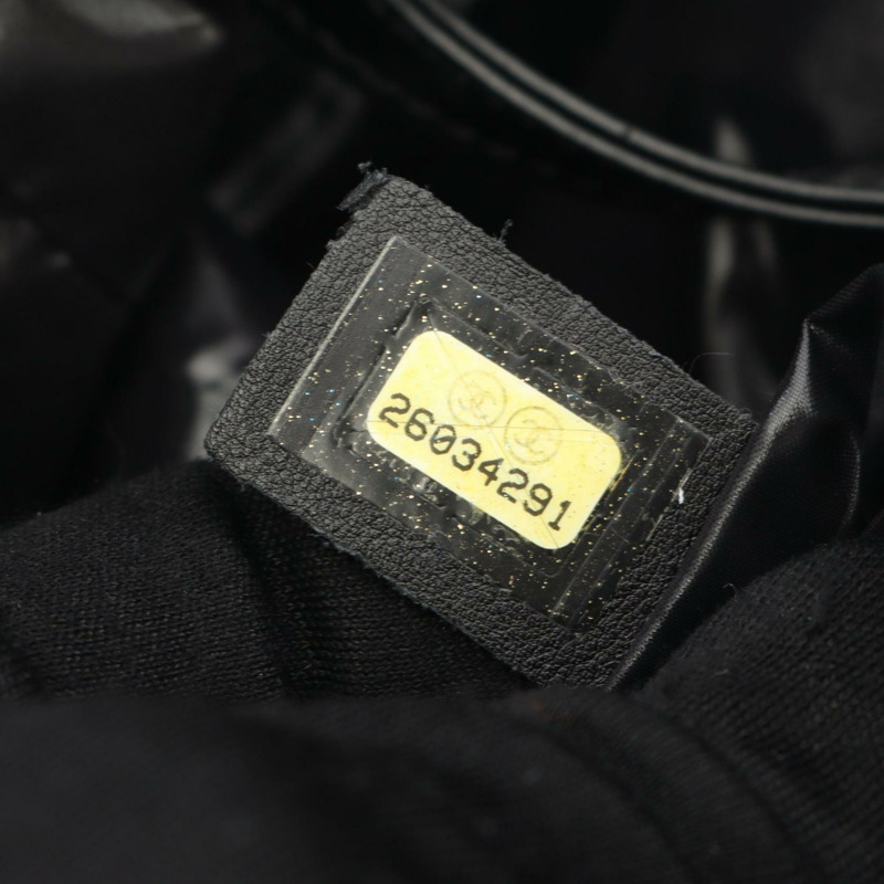 香奈兒刺繡抽繩肩背包 A57540 羊毛皮 黑色 SHW 二手 CC-4