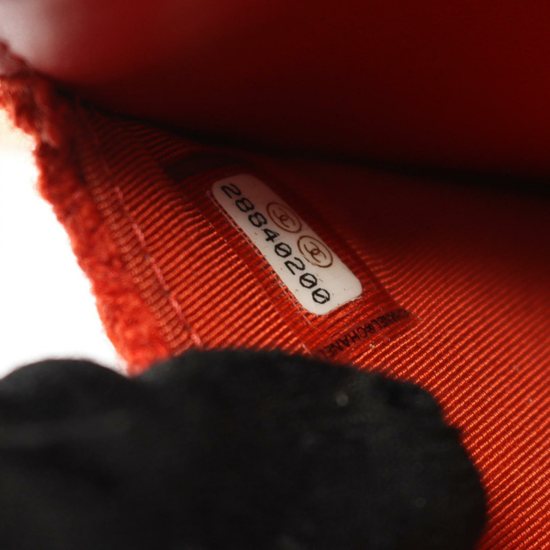 香奈兒 2.55 Matelasse 鏈條肩背斜背包皮夾 織品 紅色 GHW 二手 CC-4