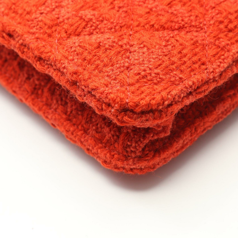 香奈兒 2.55 Matelasse 鏈條肩背斜背包皮夾 織品 紅色 GHW 二手 CC-5