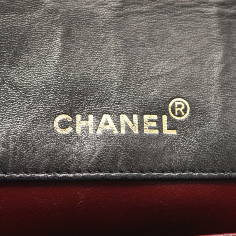 香奈兒 (CHANEL) 絎縫鏈條肩背包/斜背包，羊皮材質，黑色，二手，女士，金色五金-3