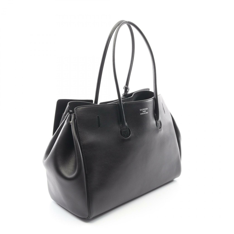 BALENCIAGA Bel Air Luea 手提包 8054812ABAW1000 皮革 黑色 二手 女式-1