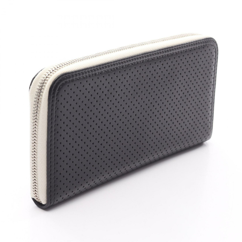 香奈兒 (CHANEL) COCO 標誌長錢包，黑色/白色，二手，女士，雙C標誌-1