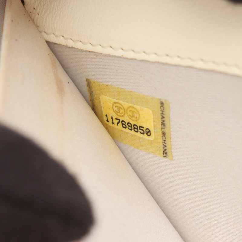 香奈兒 (CHANEL) COCO 標誌長錢包，黑色/白色，二手，女士，雙C標誌-4