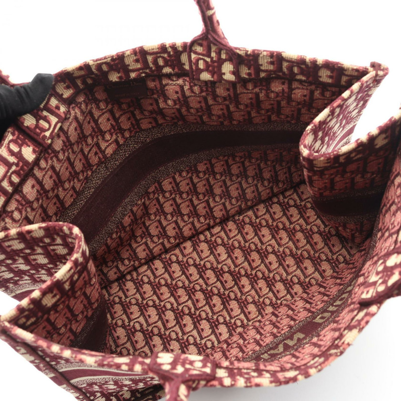 Christian Dior BOOK TOTE 大斜挎手提包 M1286ZRIW-M974 帆布 波爾多紅-2