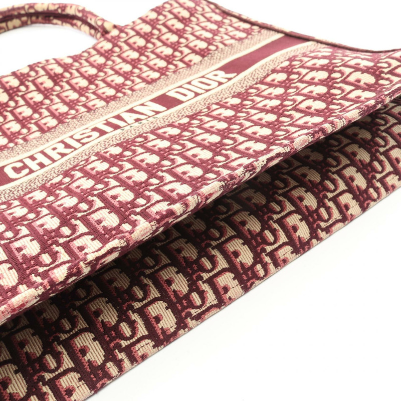 Christian Dior BOOK TOTE 大斜挎手提包 M1286ZRIW-M974 帆布 波爾多紅-7
