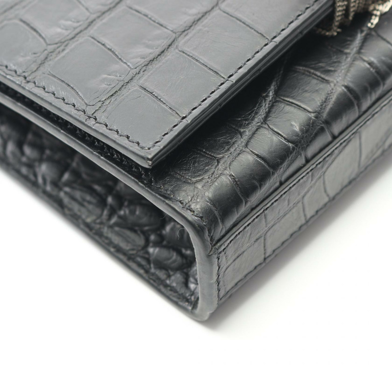 SAINT LAURENT PARIS Kate Monogram 肩背包 354120 黑色皮革 二手 女士-5