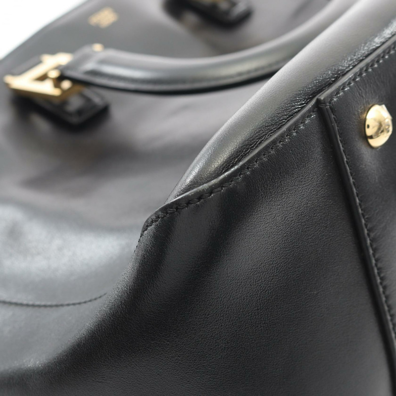 FENDI FF 中型手提單肩包 8BH368 A9YO 黑色皮革二手女款-5