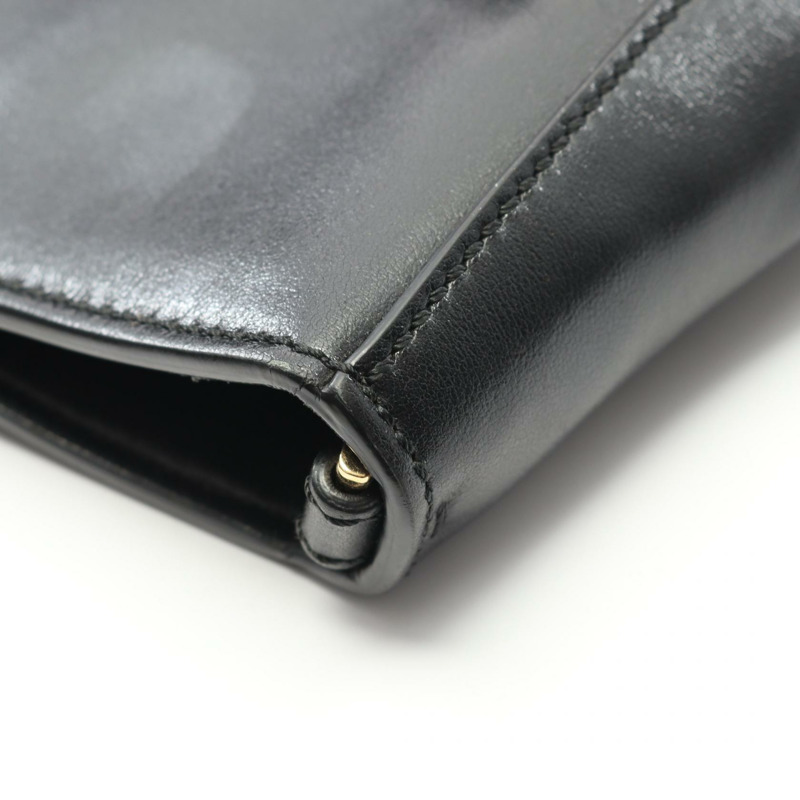 FENDI FF 中型手提單肩包 8BH368 A9YO 黑色皮革二手女款-7