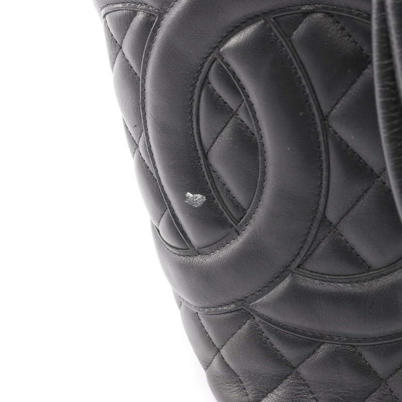 香奈兒 Cambon 系列大手提包，黑色皮革，二手女款，附五金配件-6