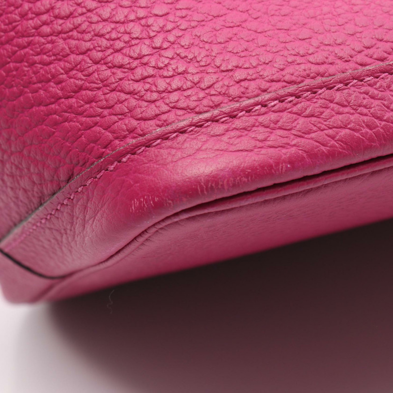 愛馬仕 Garden Party PM 手提包，鄉村皮革，玫瑰紫色，鉚釘-5