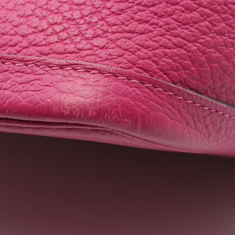 愛馬仕 Garden Party PM 手提包，鄉村皮革，玫瑰紫色，鉚釘-6