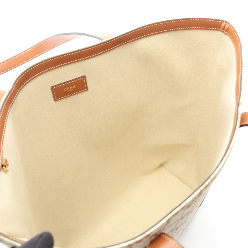 CELINE Museum 單背包 Triomphe 194542EY7 帆布皮革 米棕色 二手-2