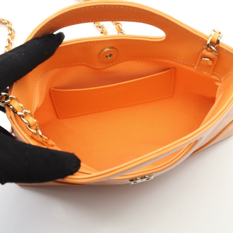 香奈兒 Chanel 31 Nano 鏈條肩背斜背包 AP3656 皮革 橘色 GHW-2