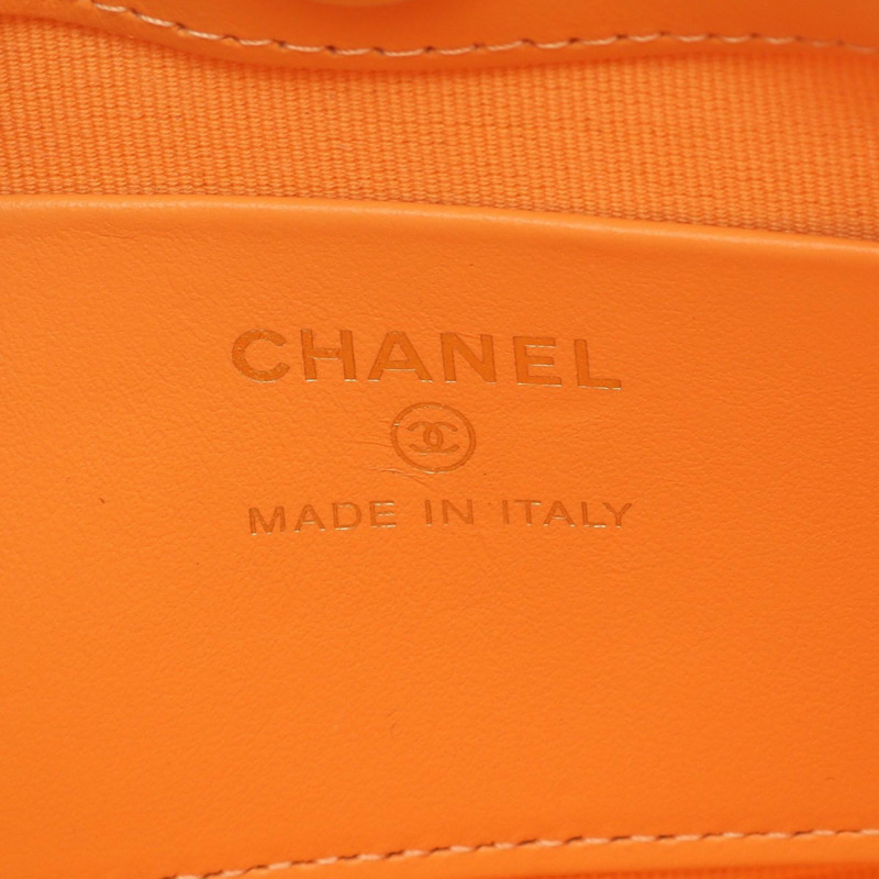 香奈兒 Chanel 31 Nano 鏈條肩背斜背包 AP3656 皮革 橘色 GHW-3