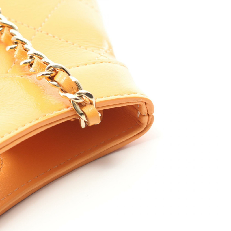 香奈兒 Chanel 31 Nano 鏈條肩背斜背包 AP3656 皮革 橘色 GHW-6