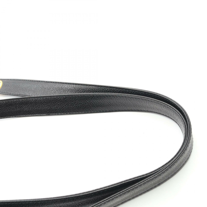 香奈兒三重 COCO 標誌手提鏈條單肩背包，小牛皮材質，黑色，二手，金色五金-8