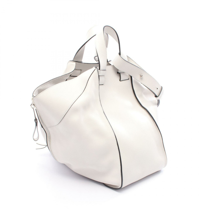 LOEWE Hammock 中型 2Way 單肩手提包 白色 皮革 二手 女款-1
