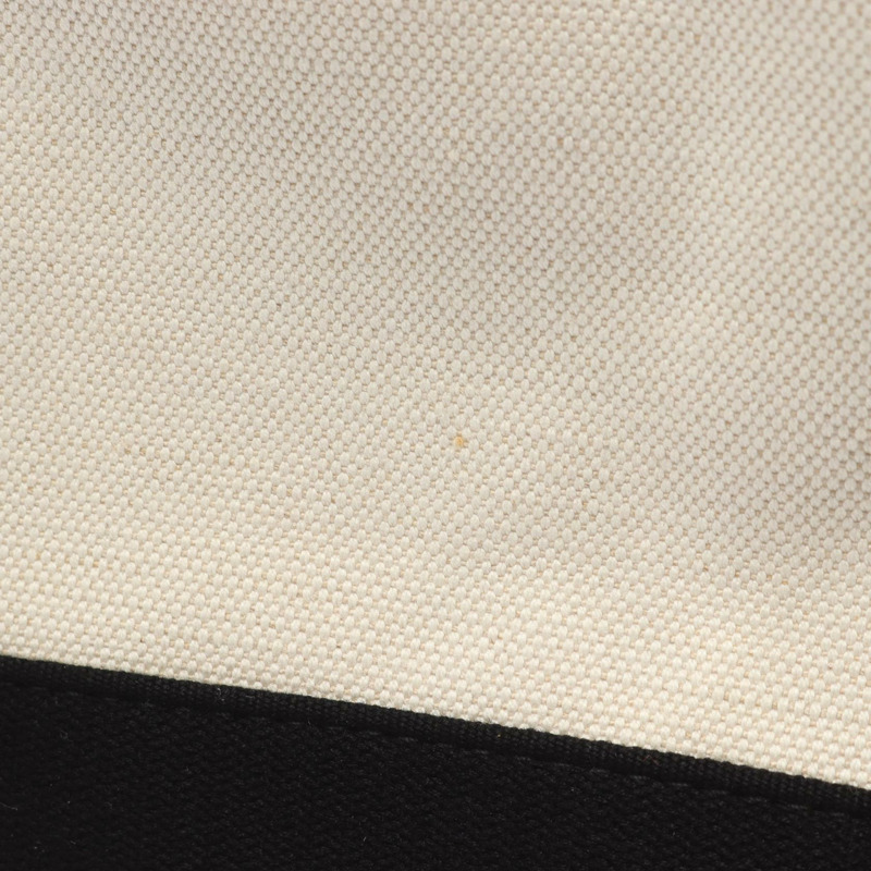 BALENCIAGA 海軍藍 CABAS S 手提包 339933 帆布皮革 米色 黑色 二手-4