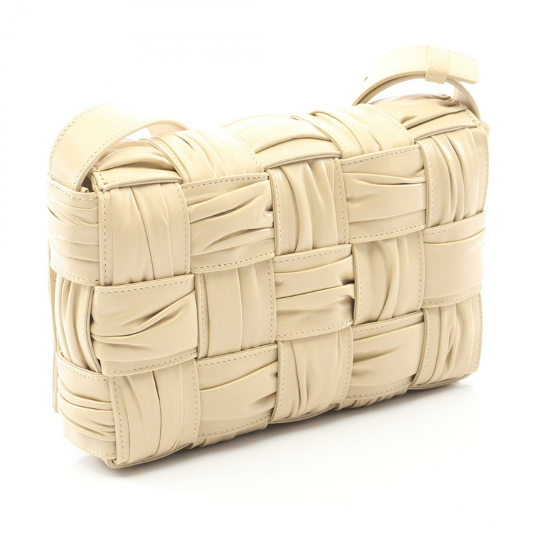 BOTTEGA VENETA Cassette 肩挎包 717089 皮革 米色 二手 女士-1