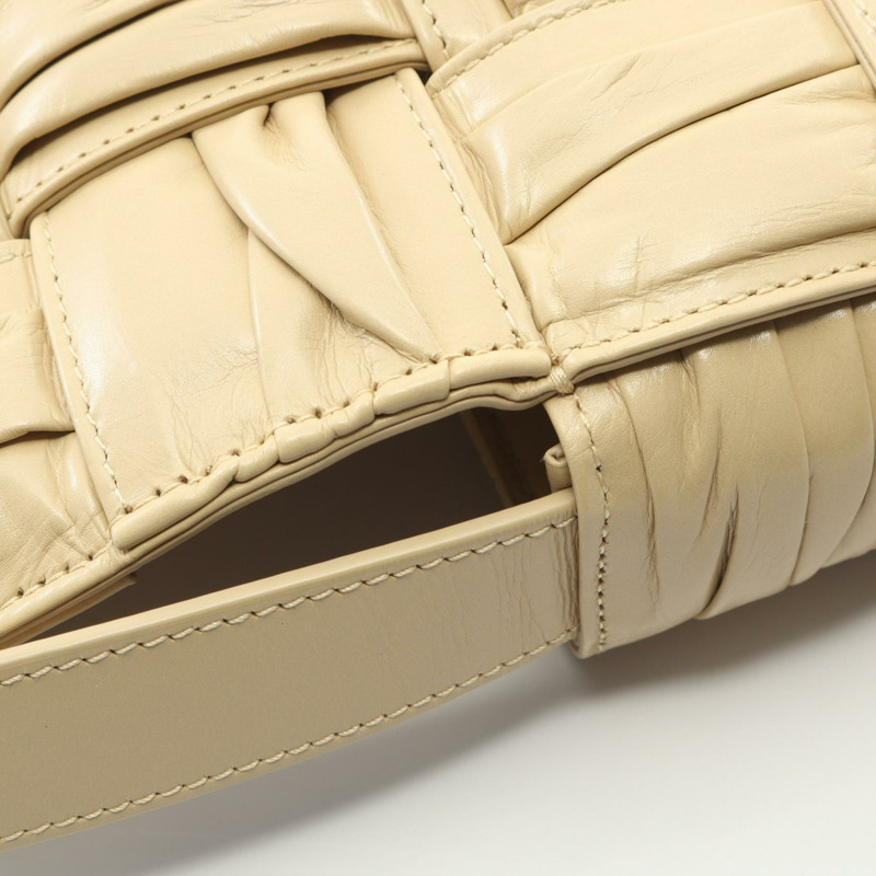 BOTTEGA VENETA Cassette 肩挎包 717089 皮革 米色 二手 女士-5