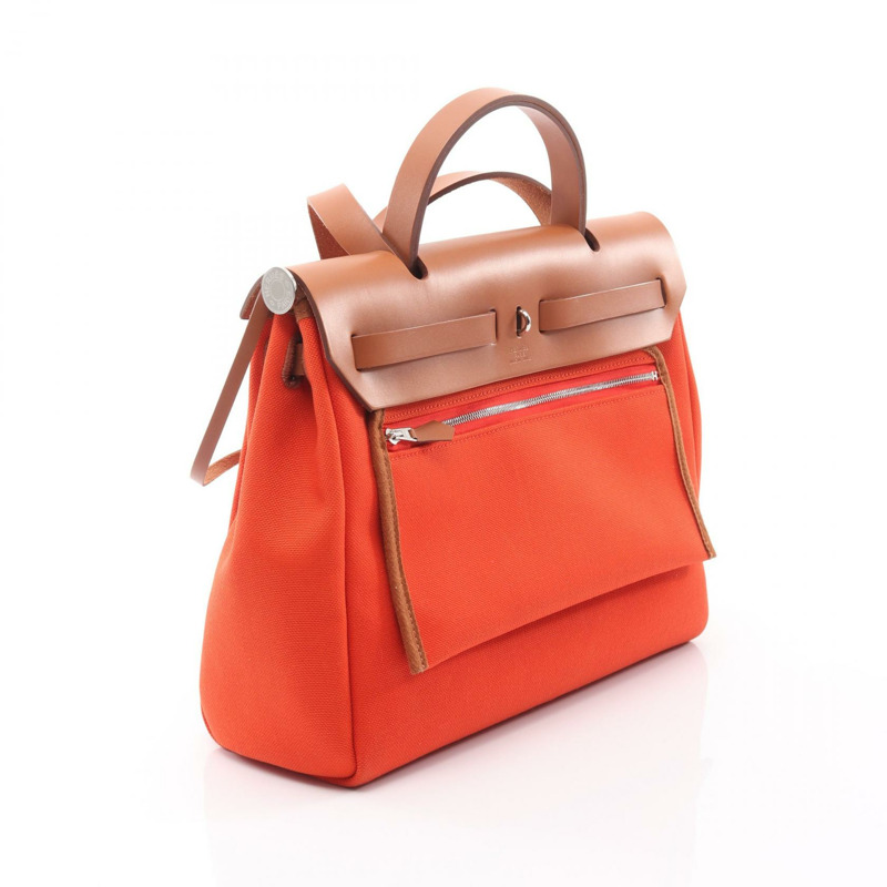 愛馬仕 Herbag Zip PM Retourne 單肩手提包 U 078971CK Toile Military hunter-1