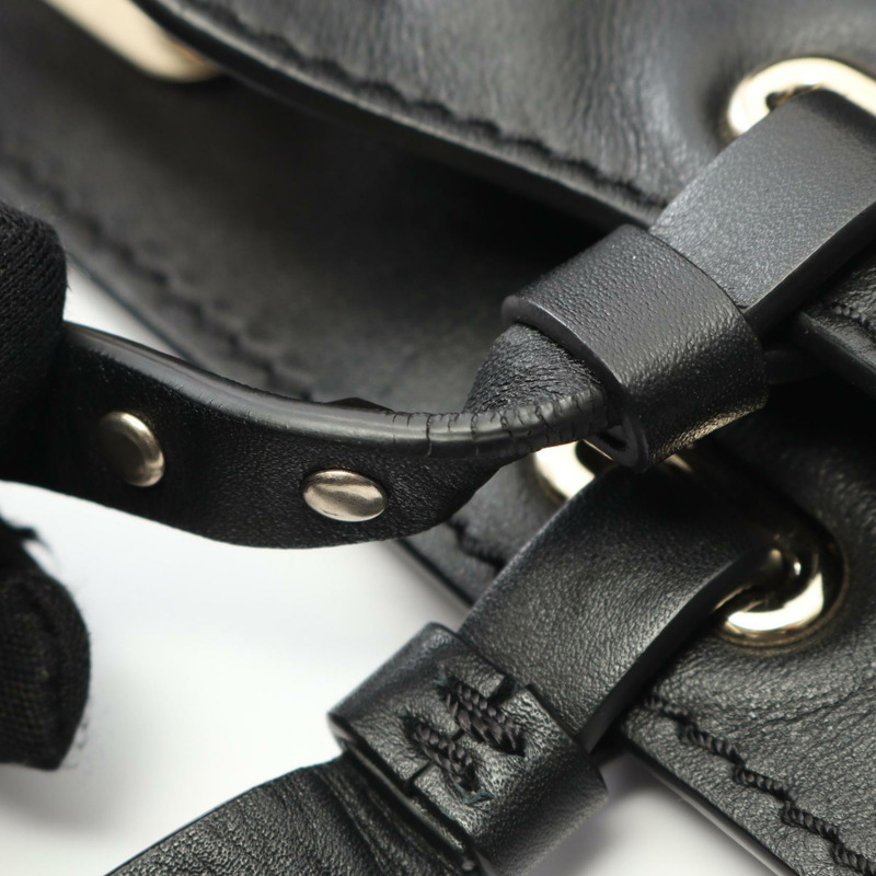 Valentino 鉚釘雙肩手提包，黑色真皮，二手女款-7