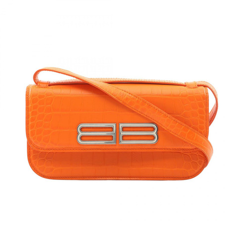 BALENCIAGA GOSSIP 單肩包 67469323ECY7511 皮革 橘色 二手 女士