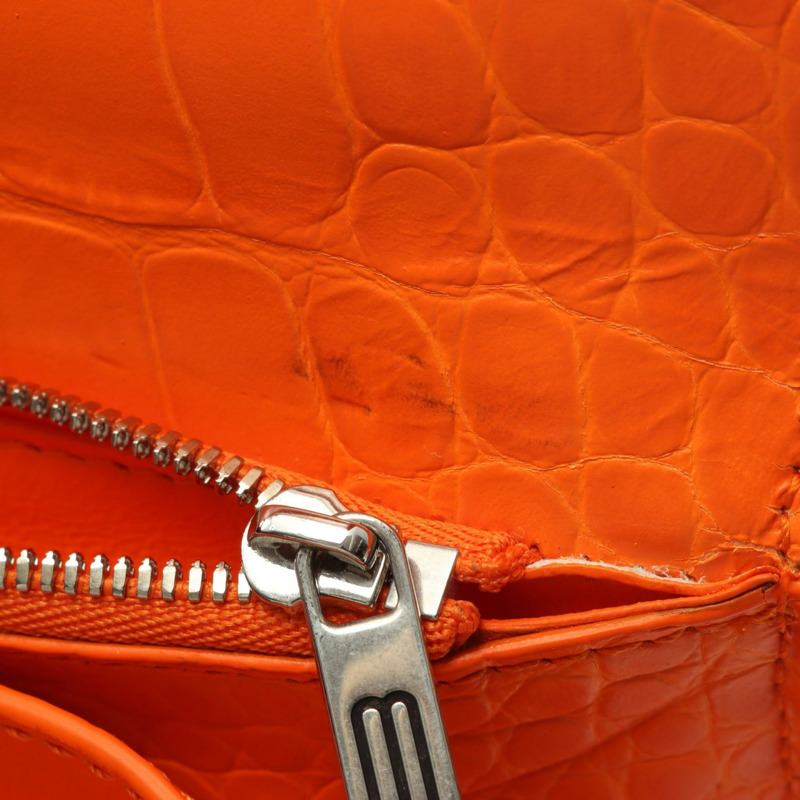 BALENCIAGA GOSSIP 單肩包 67469323ECY7511 皮革 橘色 二手 女士-4