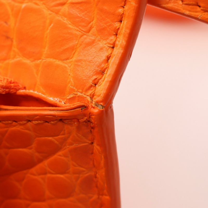 BALENCIAGA GOSSIP 單肩包 67469323ECY7511 皮革 橘色 二手 女士-5