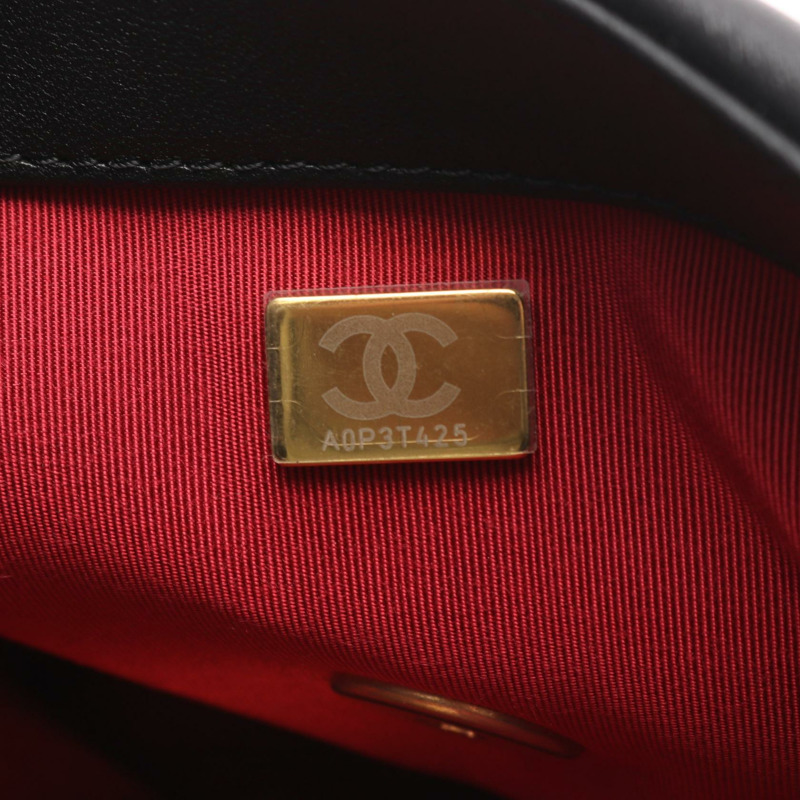 香奈兒 19 dix-neuf Matelasse 鏈條斜背包 AS1160 皮革 黑色 二手-4