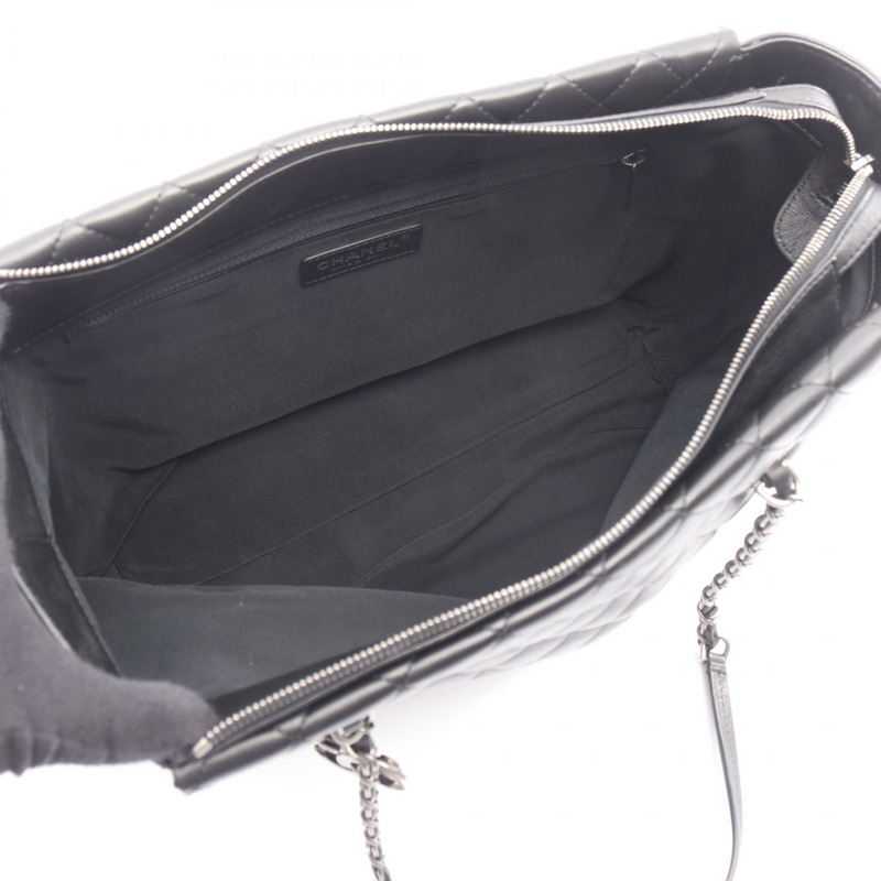 香奈兒 (CHANEL) 絎縫鏈條肩背包，羊皮材質，黑色，二手，女士 Coco CC 標誌-2