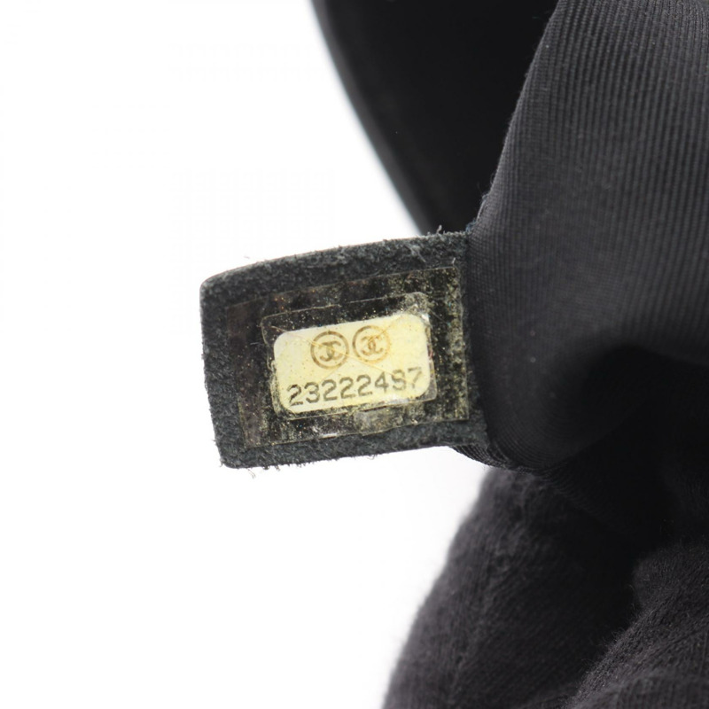 香奈兒 (CHANEL) 絎縫鏈條肩背包，羊皮材質，黑色，二手，女士 Coco CC 標誌-4